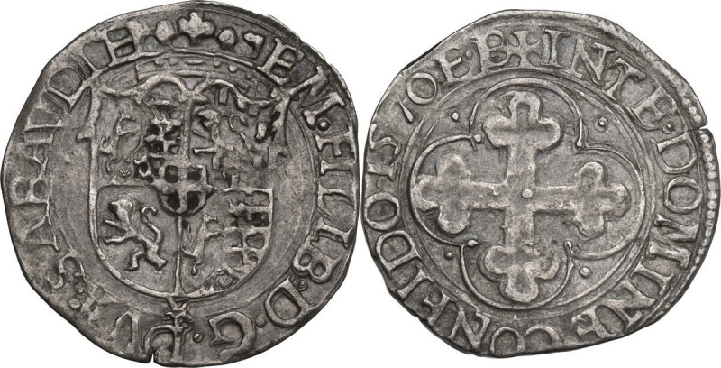 Emanuele Filiberto (1559-1580). Soldo II tipo 1570, Chambery. Biaggi 450z; Simon...
