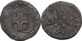 Emanuele Filiberto Duca (1559-1580). Parpagliola 1579, Bourg o Chambery. MIR (Savoia) 537 e/f; Sim. 61/5 o 61/6; Biaggi 453. MI. 1.78 g. 20.00 mm. BB.