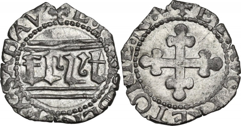 Emanuele Filiberto (1559-1580). Quarto di grosso II tipo, Aosta. MIR (Savoia) 54...