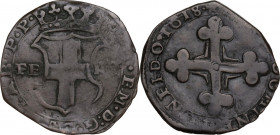 Carlo Emanuele I (1580-1630). 4 grossi 1618, Torino. MIR (Savoia) 655; Sim. 63; Biaggi 551d. MI. 2.71 g. 22.00 mm. R. BB.