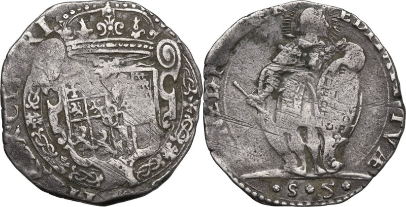 Vittorio Amedeo I (1630-1637). 5 soldi III tipo, Torino o Vercelli. MIR (Savoia)...