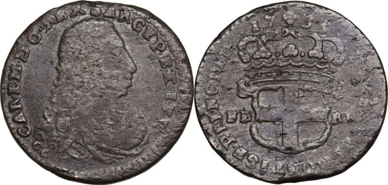 Carlo Emanuele III primo periodo (1730-1755). 2,6 soldi I tipo 1735, Torino. MIR...