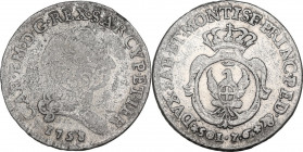 Carlo Emanuele III secondo periodo (1755-1773). 7,6 soldi 1758, Torino. MIR (Savoia) 950d; Sim. 37; Biaggi 815c. MI. 4.42 g. 25.50 mm. NC. Metallo por...