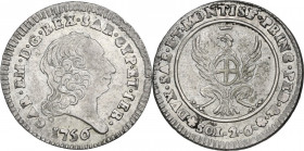 Carlo Emanuele III secondo periodo (1755-1773). 2,6 soldi 1756, Torino. MIR (Savoia) 951b; Sim. 38; Biaggi 816a. MI. 2.43 g. 20.00 mm. BB+.