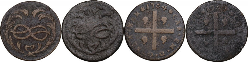 Carlo Emanuele III (1730-1773). Monetazione per la Sardegna. Lotto di due monete...