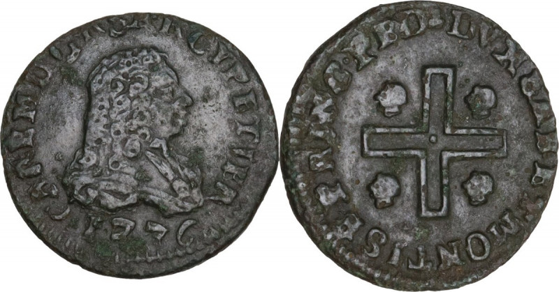 Carlo Emanuele III (1730-1773). Monetazione per la Sardegna. Mezzo cagliarese ve...