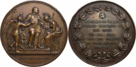 Vittorio Emanuele II (1820-1878). Medaglia 1871 per la proclamazione e il trasferimento a Roma della capitale d'Italia. Fava 111; Camozzi 1407. AE. 76...