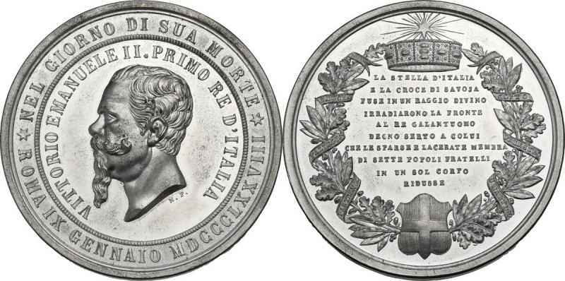 Vittorio Emanuele II (1861-1878). Medaglia 9 gennaio 1878 per la morte. MB. 51.0...