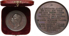 Umberto I (1878-1900). Medaglia 20 febbraio 1890 per il II centenario della Brigata Aosta. Comandini 7; Camozzi-Vertova 2600. AE. 59.50 mm. Opus: Sper...