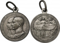 Umberto II (1946). Medaglietta 1931 per l'ostensione della S. Sindone. AE argentato. 21.00 mm. Opus: E. Rubino. Appiccagnolo. In scatolina originale c...