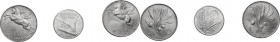 Lotto di tre (3) monete: 10 Lire 1949 e 1950; 10 Lire 1952 (FDC sigillata Aurora). IT.