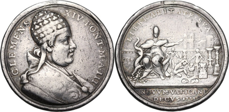 Clemente XIV (1769-1774), Gian Vincenzo Ganganelli. Medaglia annuale, A. III. D/...