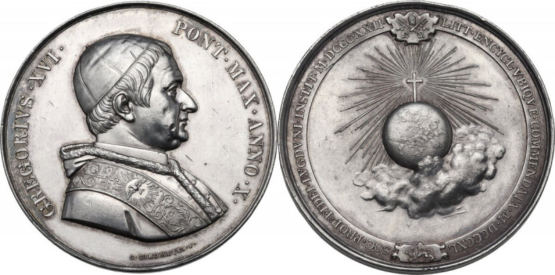 Gregorio XVI (1831-1846), Bartolomeo Alberto Cappellari. Medaglia straordinaria ...