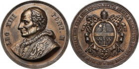 Leone XIII (1878-1903), Gioacchino Pecci. Medaglia 1887 Medaglia straordinaria coniata, per il Giubileo Sacerdotale di Leone XIII. D/ LEO XIII PONT M....