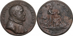 Orazio Foschi. Medaglia 1589. D/ HORATIVS FVSCVS ARIMINEN • I • C •. Busto barbuto a destra; nel taglio, D.P. R/ NON SEMPER. Figura femminile consola ...