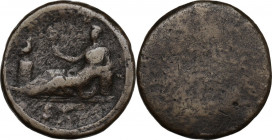 Adriano (117-138). Medaglioncino unifacie, XVI sec. D/ AEGYPTOS SC (in esergo). L'Egitto semisdraiato a sinistra, tiene il sistro e appoggia il gomito...