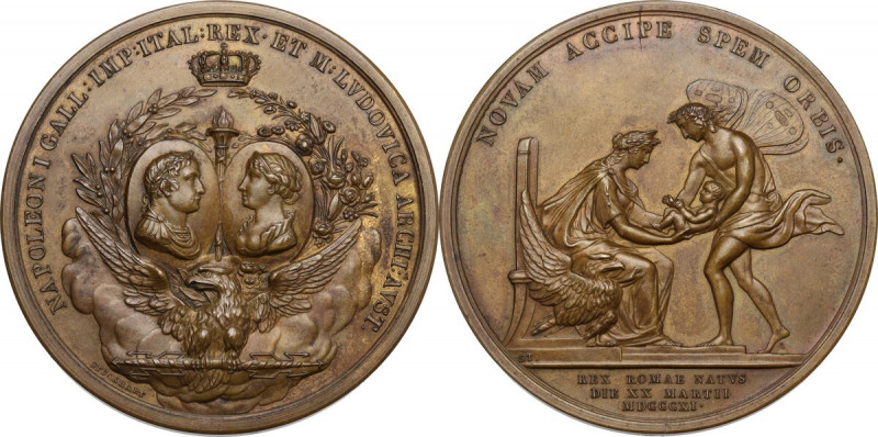 Napoleone I (1805-1814) Imperatore di Francia e Re d'Italia. Medaglia 20 Marzo 1...