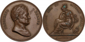 Prospero Balbo (1762-1837), intellettuale e politico. Medaglia 1837 per la morte. D/ PROSPERVS BALBVS. Busto a testa nuda a destra. R/ PVBLICAM REM ET...