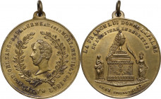 Ferdiando Filippo d'Orleans (1810-1842). Medaglia 1842 per la morte. AE. 39.00 mm. Difetto del metallo sul bordo al R/. SPL.