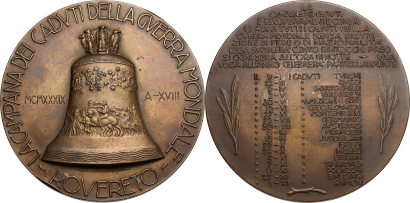 Medaglia 1939, A. XVIII, Campana ai caduti della Guerra Mondiale. Casolari XVIII...