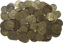 France. Lot of one hundred and ten (110) coins to be sorted. AE/AL.