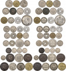 Greece. Lot of thirty-five (35) coins to be sorted. 5 drachmai 1876 included. AR, NI, AE.