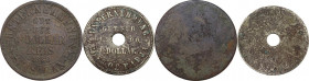 Netherlands East Indies. Lot of two (2) Plantation tokens. AE.