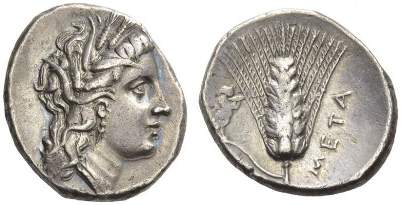 LUCANIA, Metapontum. Circa 290-280 BC. Didrachm or Nomos (Silver, 22mm, 7.58 g 8...