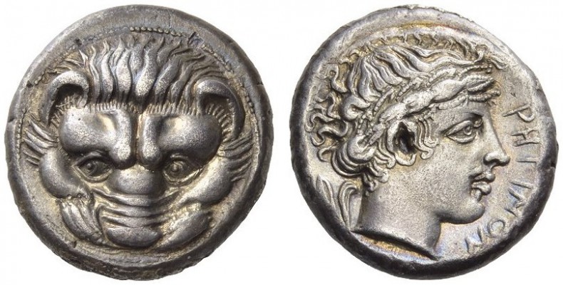 BRUTTIUM, Rhegion. Circa 415/0-387 BC. Tetradrachm (Silver, 22mm, 16.82 g 6). Li...