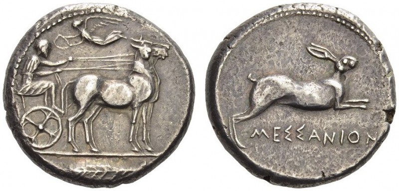 SICILY, Messana. Circa 428-426 BC. Tetradrachm (Silver, 26mm, 17.33 g 2). The Ny...