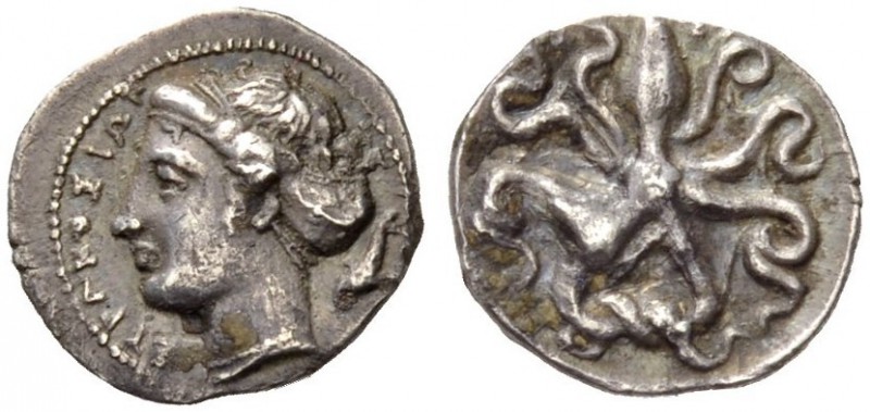SICILY, Syracuse. Dionysios I, 405-367 BC. Litra (Silver, 10mm, 0.81 g 1), c. 40...