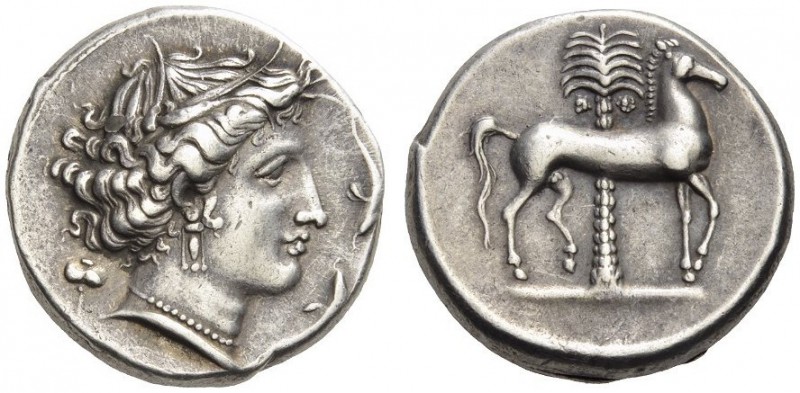 SICILY, Unlocated Punic mint. Circa 340-320 BC. Tetradrachm (Silver, 26mm, 16.77...