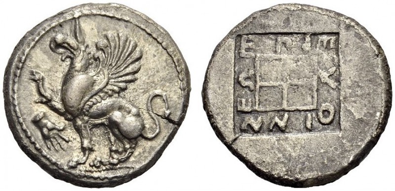 THRACE, Abdera. Circa 450-425 BC. Tetradrachm (Silver, 25mm, 14.82 g 1), magistr...