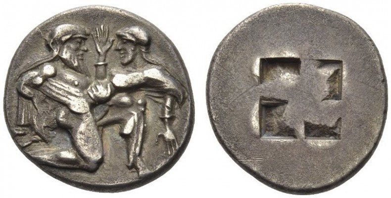 ISLANDS off THRACE, Thasos. Circa 463-449 BC. Stater (Silver, 22mm, 8.69 g). Nud...