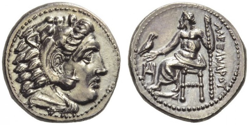 KINGS of MACEDON. Alexander III ‘the Great’, 336-323 BC. Drachm (Silver, 17mm, 4...