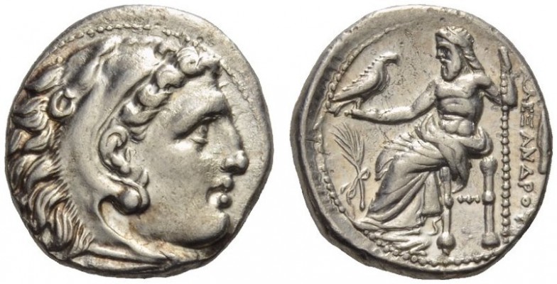 KINGS of MACEDON. Alexander III ‘the Great’, 336-323 BC. Drachm (Silver, 16mm, 4...