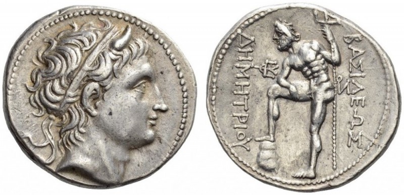 KINGS of MACEDON. Demetrios I Poliorketes, 306-283 BC. Tetradrachm (Silver, 29mm...