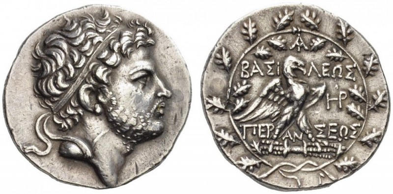 KINGS of MACEDON. Perseus, 179-168 BC. Tetradrachm (Silver, 29mm, 16.83 g 12), P...