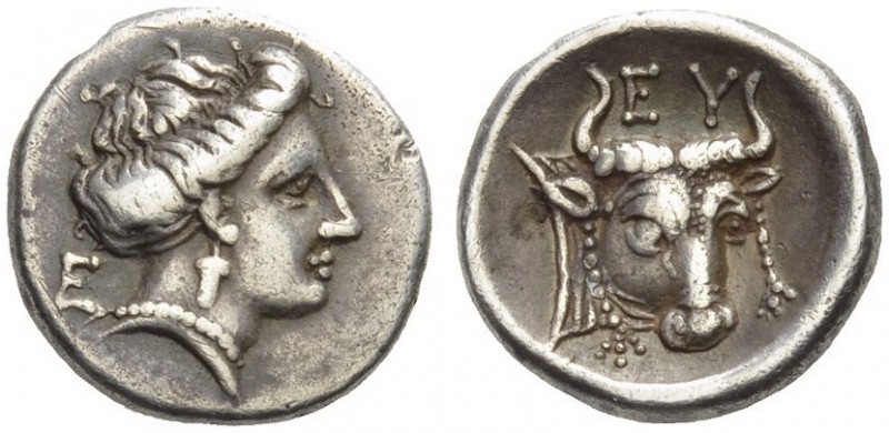 EUBOIA, Euboian League. Circa 357-338 BC. Hemidrachm (Silver, 13mm, 1.84 g 11). ...