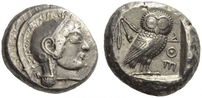 ATTICA, Athens. Circa 500/490-485/0 BC. Tetradrachm (Silver, 23mm, 17.48 g 10). ...