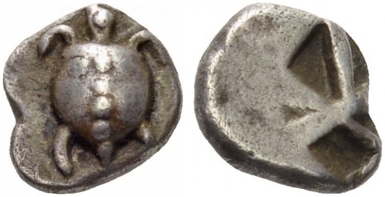ISLANDS off ATTICA, Aegina. Circa 525/0-500 BC. Obol (Silver, 7mm, 1.01 g). Sea ...