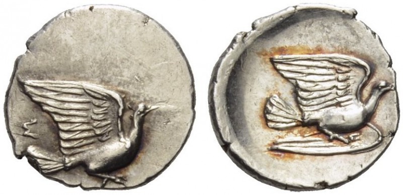 Sikyonia, Sikyon. Circa 360s-340s/330s BC. Obol (Silver, 11mm, 0.63 g 3). Dove a...