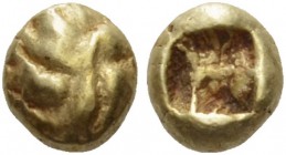 IONIA, Uncertain. Circa 600-550 BC. 1/24 Stater (Electrum, 4.5mm, 0.58 g). Uncertain pattern. Rev. Rough incuse square. Apparently unpublished . A cur...