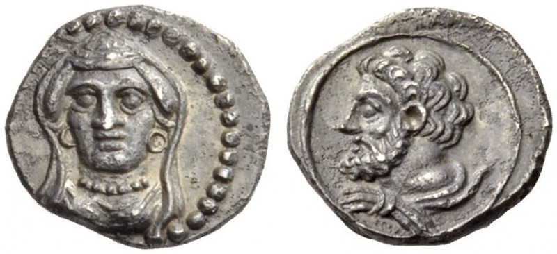 CILICIA, Uncertain mint. 2nd - 3rd quarter 4th century BC. Obol (Silver, 10mm, 0...