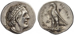 PTOLEMAIC KINGS of EGYPT. Ptolemy I Soter, 305-282 BC. Tetradrachm (Silver, 27mm, 14.23 g 12), signed by D..., 305-283. Diademed head of Ptolemy I to ...