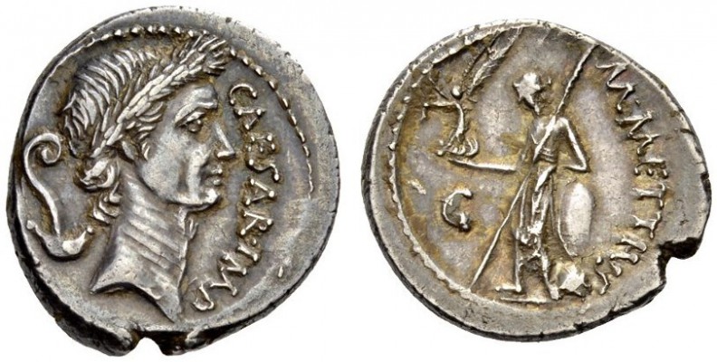 Julius Caesar, late February 44 BC. Denarius (Silver, 18mm, 3.77 g 2), struck un...