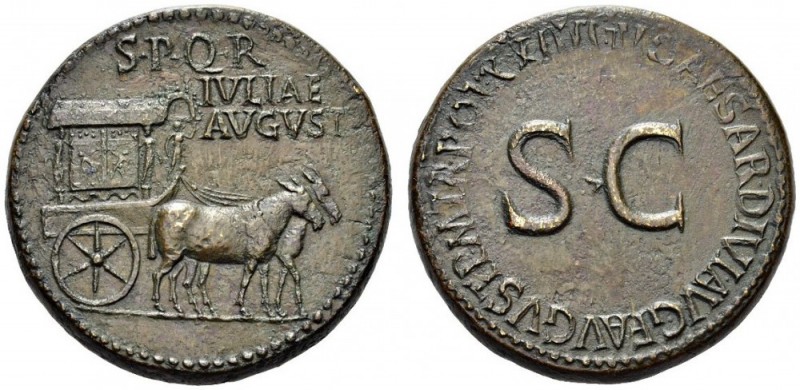 Tiberius, 14-37. Sestertius (Orichalcum, 34mm, 27.32 g 9), struck in honor of Ti...