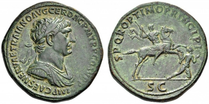 Trajan, 98-117. Sestertius (Orichalcum, 35mm, 29.63 g 6), Rome, 103-107. IMP CAE...