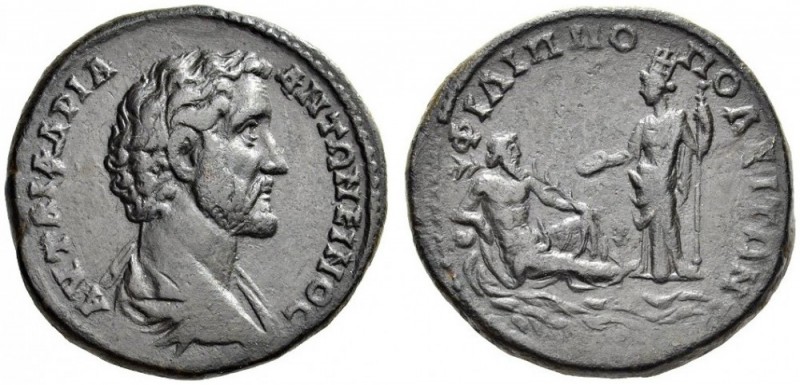 Philippopolis, Thrace. Antoninus Pius, 138-161. Tetrassarion (Bronze, 30mm, 21.2...