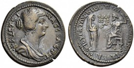 Kibyra. Faustina II, 147-176. Tetrassarion (Bronze, 36mm, 25.18 g 6), alliance issue with Hierapolis, signed by the magistrate Cl. Philocles, 160s-170...